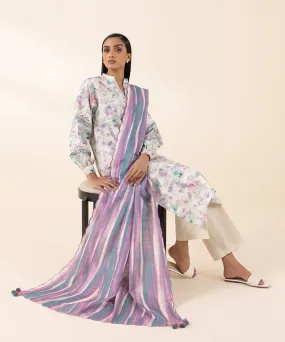 3 Piece - Printed Light Khaddar Suit