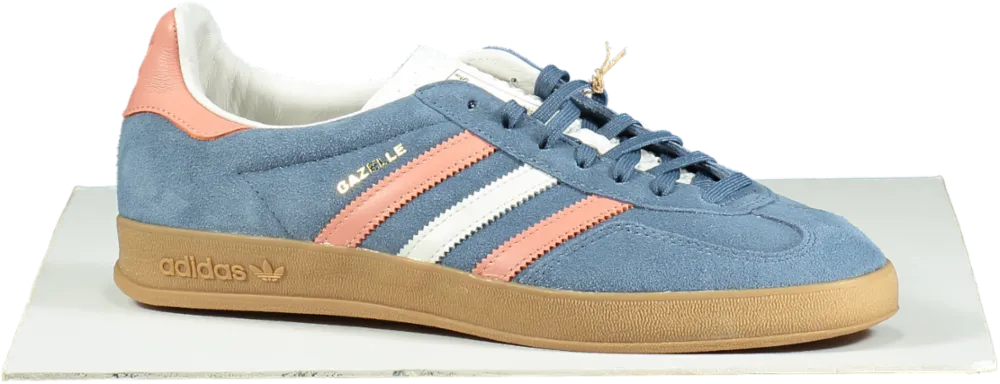 Adidas Blue and Pink Gazelle Indoor Trainers UK 10