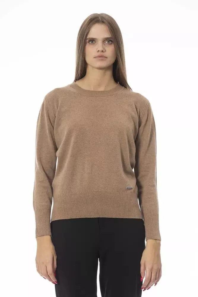 Baldinini Trend Beige Wool Women Sweater