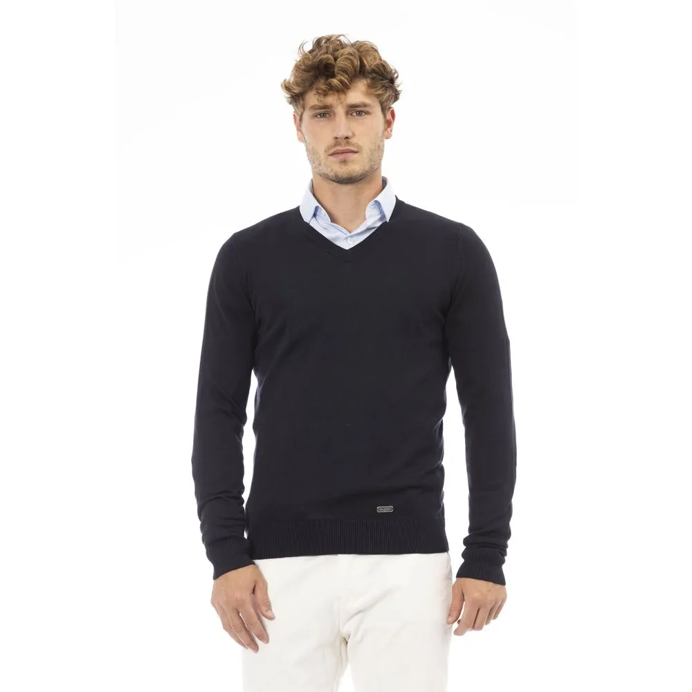 Baldinini Trend Blue Modal Men Sweater