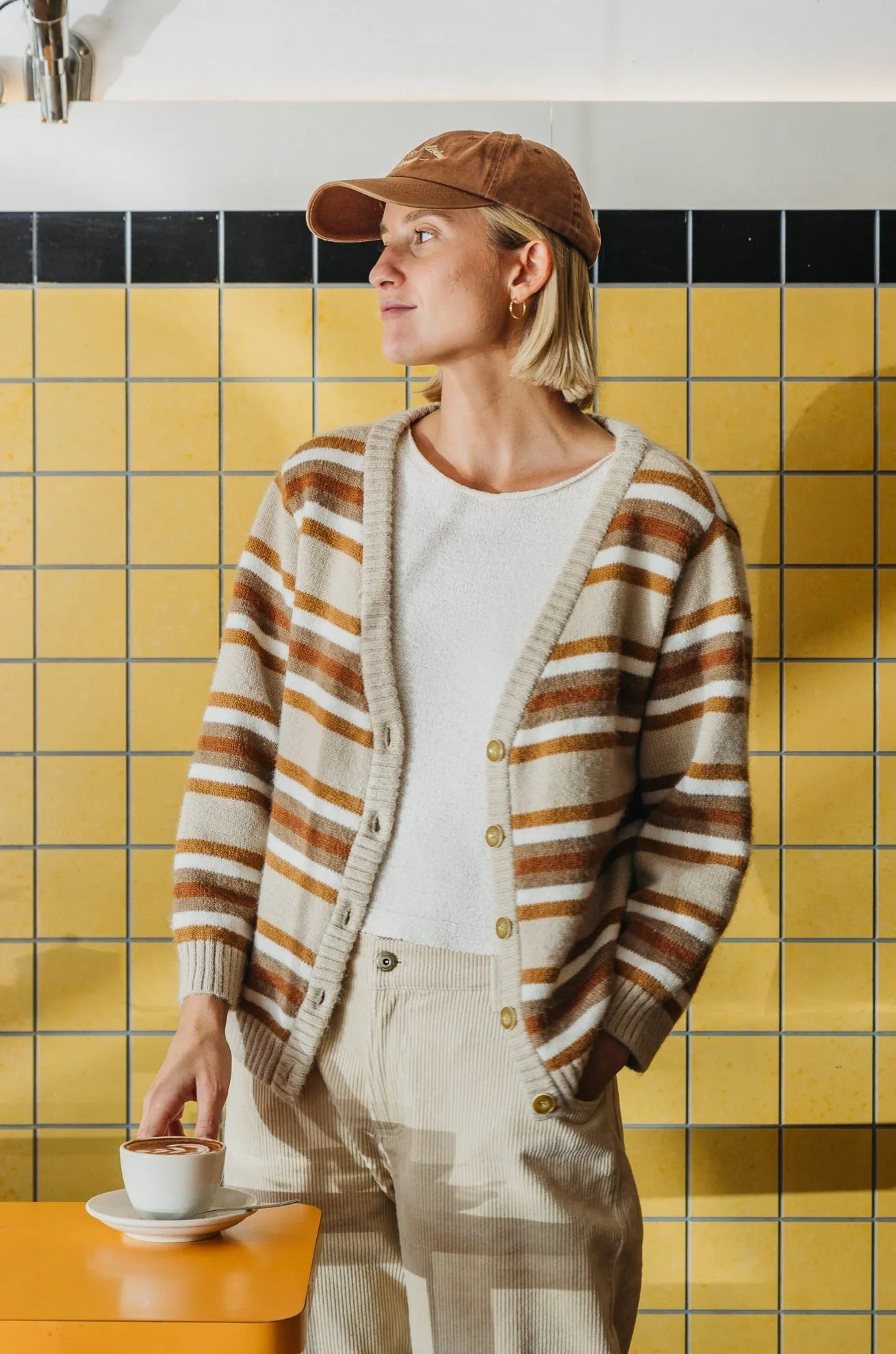 Candem Striped Knit Cardigan - Women