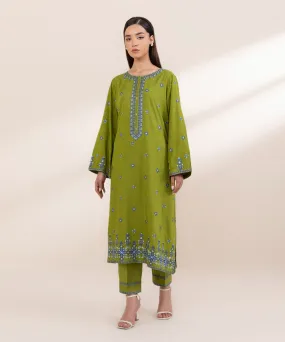 Embroidered Linen Jacquard Shirt