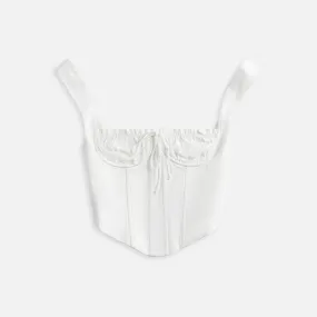 GUIZIO Ruched Cup Bustier Top - Ivory