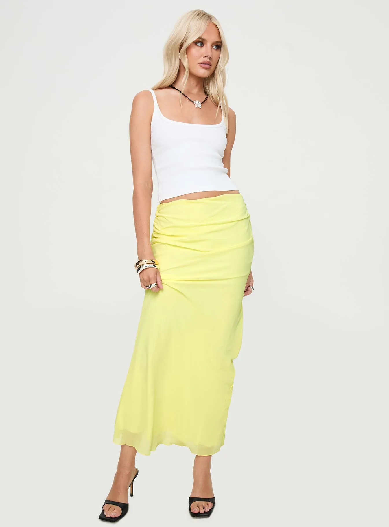 Herrera Maxi Skirt Yellow