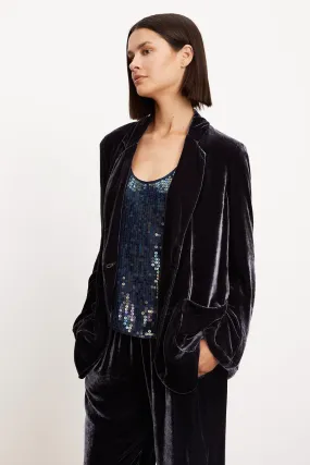 KYLA SILK VELVET BLAZER