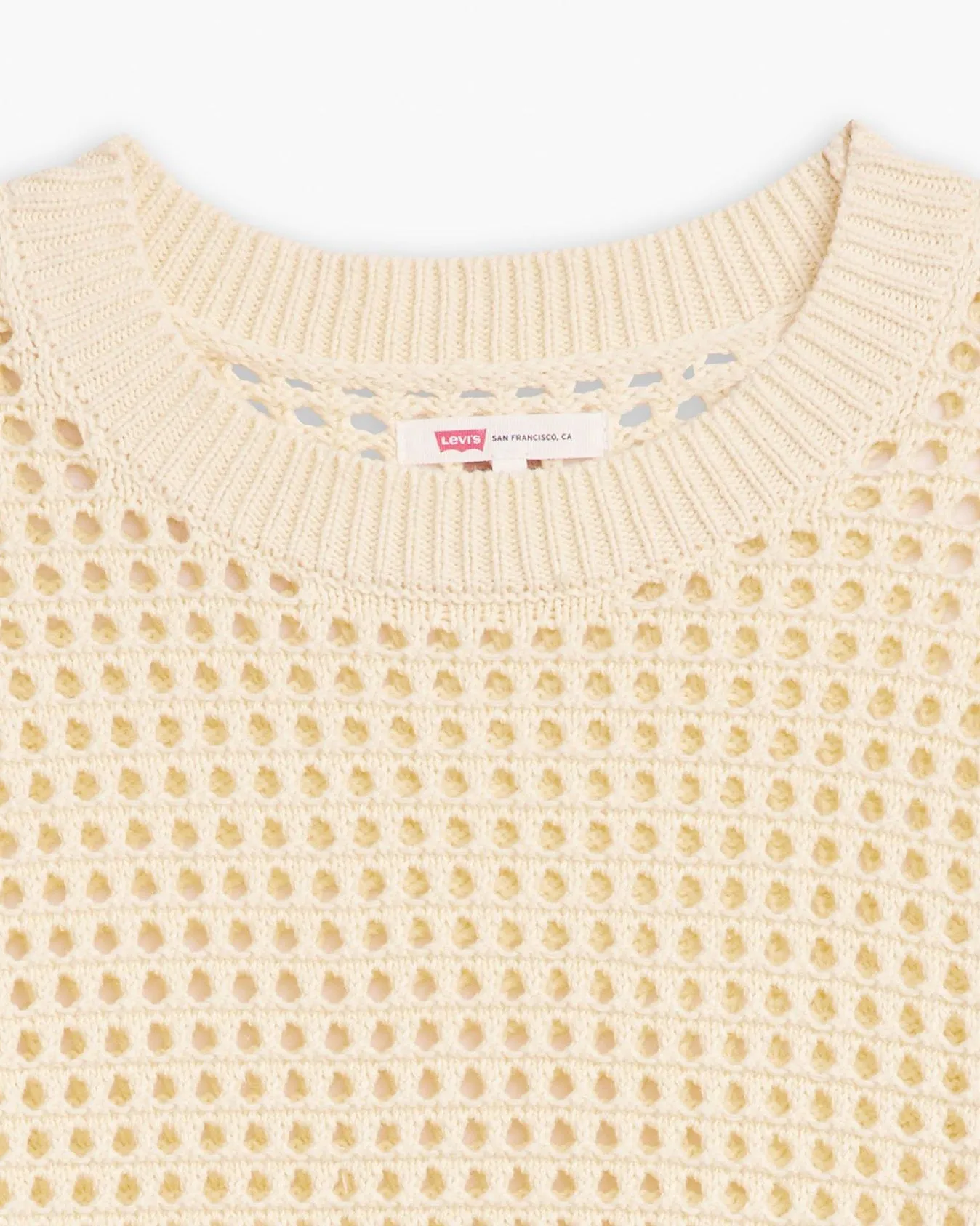 Levi's Womens Superbloom Crochet Sweater - White Swan