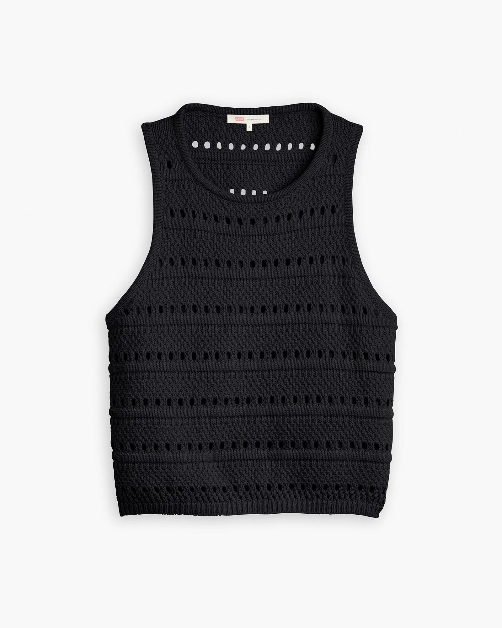 Levi's Womens Superbloom Crochet Tank Top - Caviar