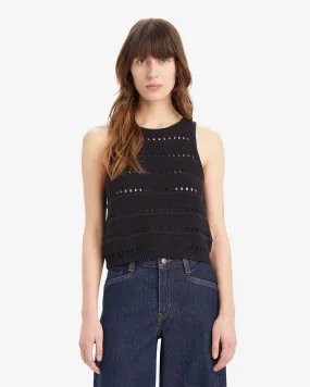 Levi's Womens Superbloom Crochet Tank Top - Caviar