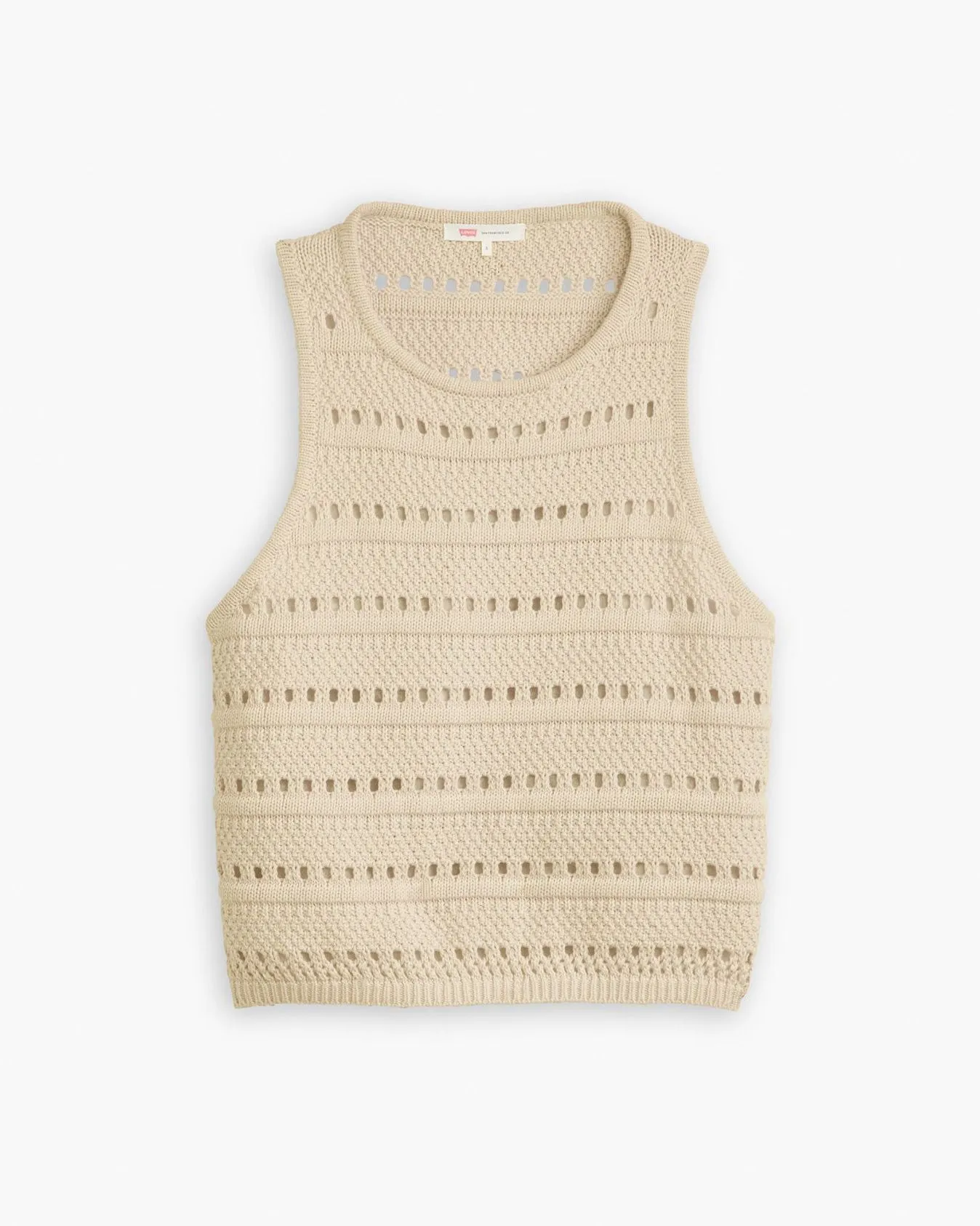 Levi's Womens Superbloom Crochet Tank Top - White Swan