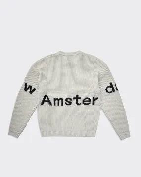 Maglione Knit Name Crew Grigio