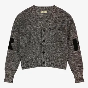 Nora Knit Cardigan - Black&cream