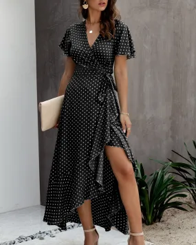 Summer Polka Dot Maxi Dress