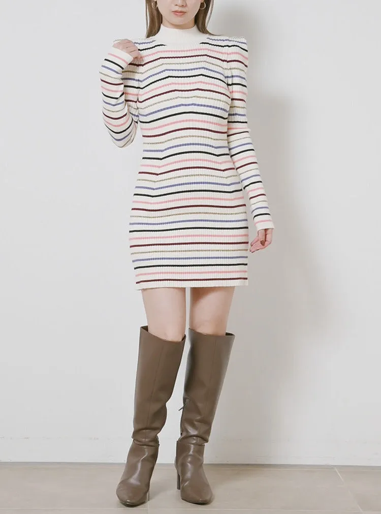 Sustainable Pencil Cut Rib Knit Mini Dress