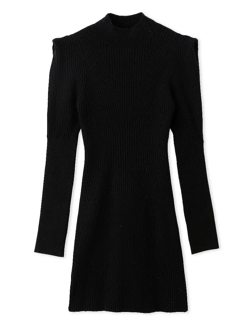 Sustainable Pencil Cut Rib Knit Mini Dress