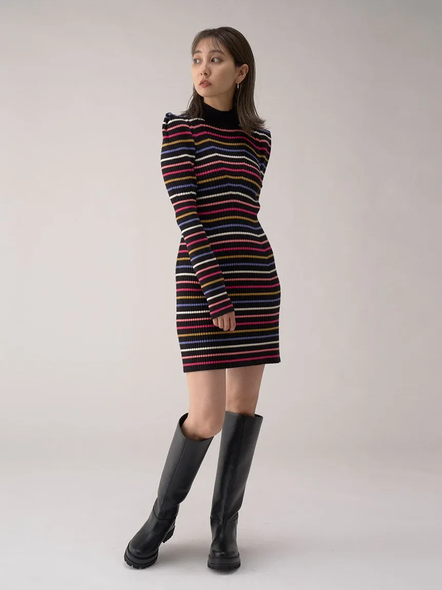 Sustainable Pencil Cut Rib Knit Mini Dress