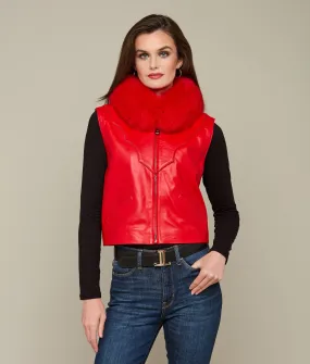 Western Fox Vest :: Red