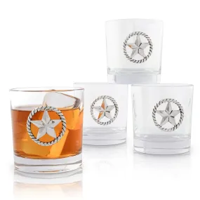 Western Star Bar Glasses Set of 4